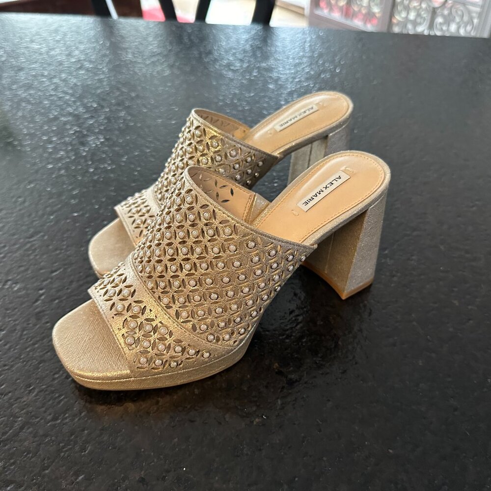 Alex Marie Gold and Pearl Heels